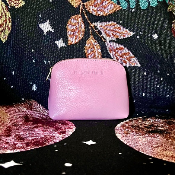 SOLD Portland Leather Goods VINTAGE PINK classic Luna Pouch - Picture 1 of 6